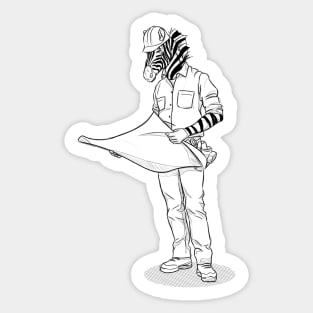 Zebra Builder Sticker